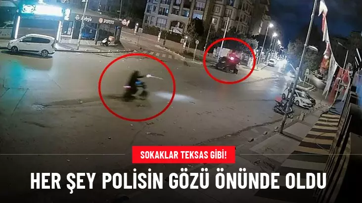 Sokaklar Teksas’a döndü! Polis ekiplerinin gözü önünde silahlı saldırı